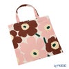 マリメッコ（marimekko） Pieni Unikko ピエニ ウニッコ ファブリックバッグ 43×43cm ホワイト×ピンク×チェスナット 075959-866／26AW