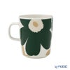 マリメッコ（marimekko） Unikko ウニッコ／けしの花 マグカップ 250ml ホワイト×ダークグリーン×ベージュ 075876-168／26AW
