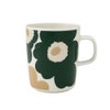 マリメッコ（marimekko） Unikko ウニッコ／けしの花 マグカップ 250ml ホワイト×ダークグリーン×ベージュ 075876-168／26AW