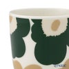 マリメッコ（marimekko） Unikko ウニッコ／けしの花 コーヒーカップ 200ml ホワイト×ダークグリーン×ベージュ 075877-168／26AW