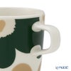 マリメッコ（marimekko） Unikko ウニッコ／けしの花 コーヒーカップ 200ml ホワイト×ダークグリーン×ベージュ 075877-168／26AW