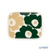 マリメッコ（marimekko） Unikko ウニッコ／けしの花 2点セット マグカップ 250ml ＆ プレート15.5×12.5cm ホワイト×ダークグリーン×ベージュ