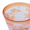 太武朗工房／タブロー 彫刻硝子 夢柄子 鉄線紋 高台オールドグラス ピンク／レッド 210ml 4367