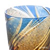 太武朗工房／タブロー 江戸切子 流星 オールドグラス 琥珀ルリ 250ml 5136-074