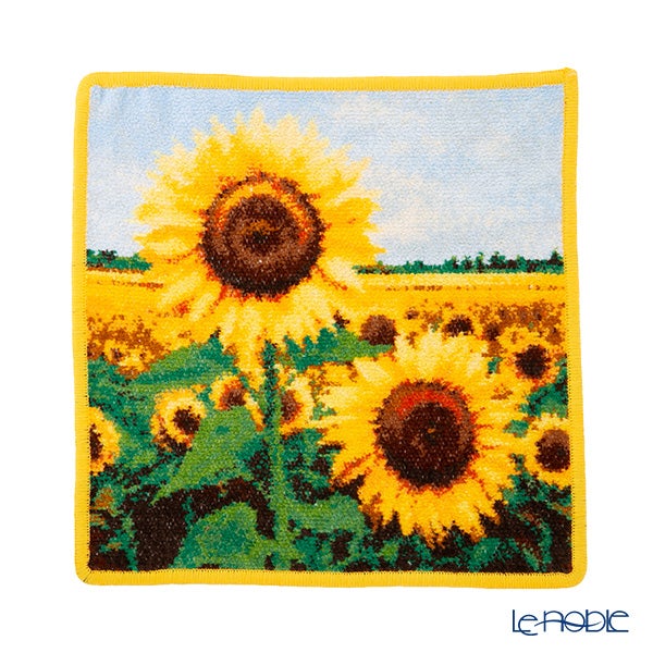 フェイラー ハンドタオル（ハンカチ） ヒマワリ畑 オレンジ 25×25cm
