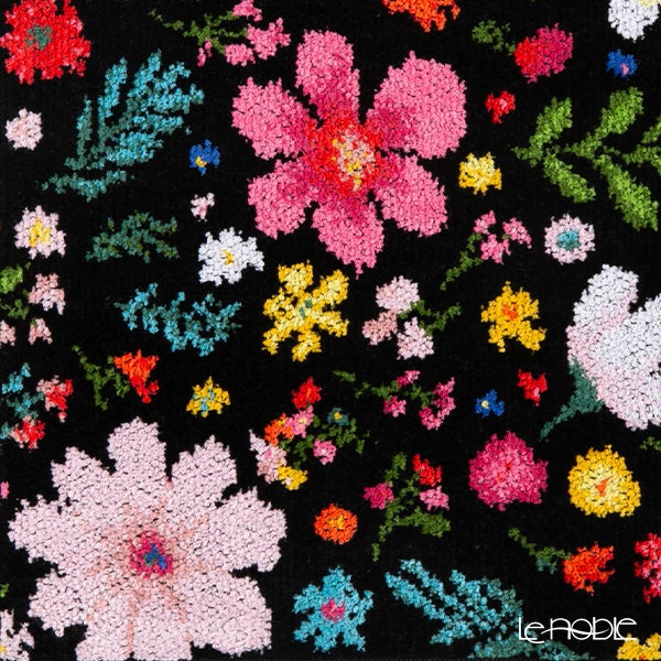 フェイラー ハンドタオル（ハンカチ） フラワーパウダー ブラック 25×25cm