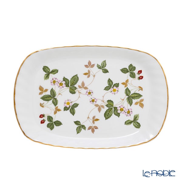 ウェッジウッド（Wedgwood） ワイルドストロベリー スパイラルトレイ 21×14cm