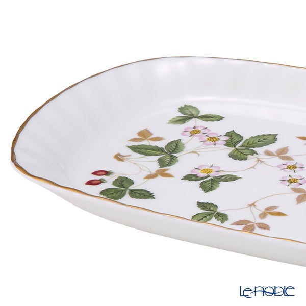 ウェッジウッド（Wedgwood） ワイルドストロベリー スパイラルトレイ 21×14cm