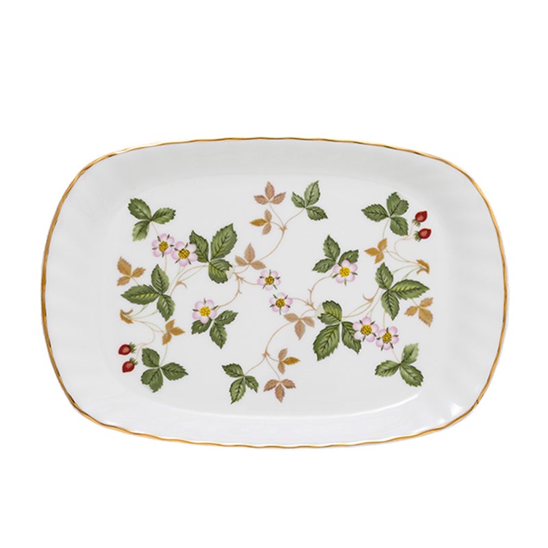 ウェッジウッド（Wedgwood） ワイルドストロベリー スパイラルトレイ 21×14cm