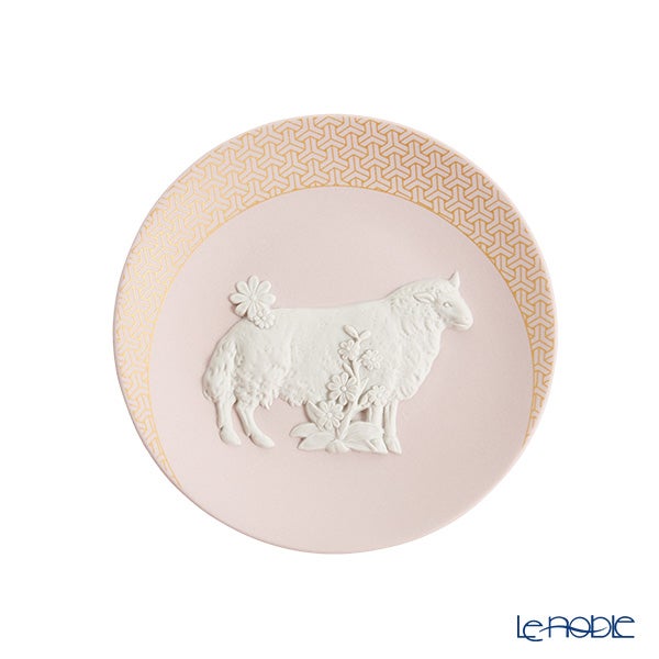ウェッジウッド(Wedgwood)ジャスパー カナリーイエロー イヤープレート 17cm デメテル 2027年/令和9年【プレートスタンド、プレートハンガー付き】