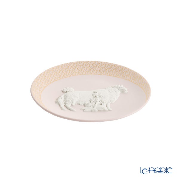 ウェッジウッド（Wedgwood）ジャスパー ペールライラック 干支プレート 12.5cm 羊／未 2027年／ 令和9年