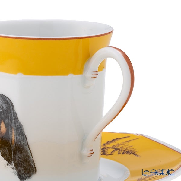 エルメス（HERMES） シャス（シアン ダレ＆シアン クーラン） イエロー コーヒー・ティー兼用 カップ＆ソーサー ガスコーニュブルー