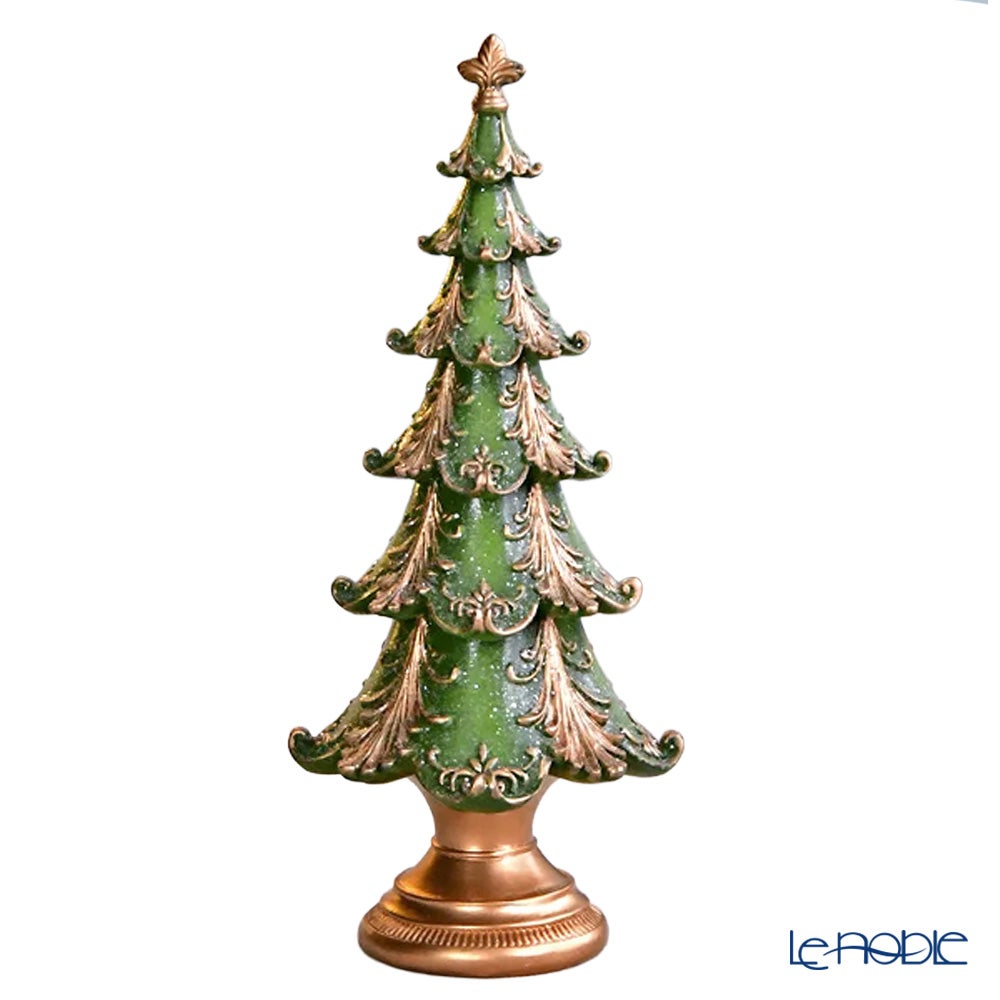 ハルモニア クリスマスオブジェ グリーンレジンツリー ビンテージ 30cm HM-011263 ポリレジン製